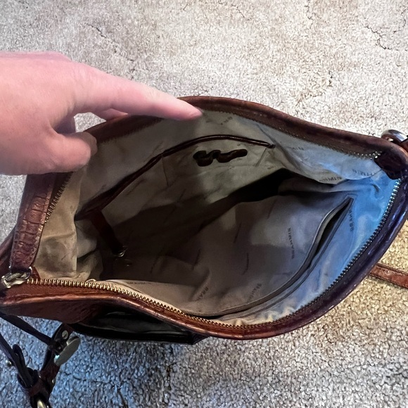 Brahmin Croc-Embossed Leather Crossbody - Brown - Picture 4 of 7